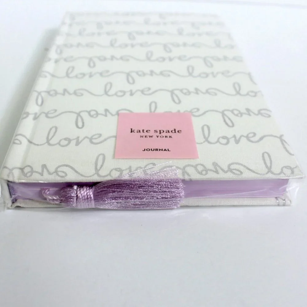 kate spade Love Scripts Bridal Journal Tassel Bookmark